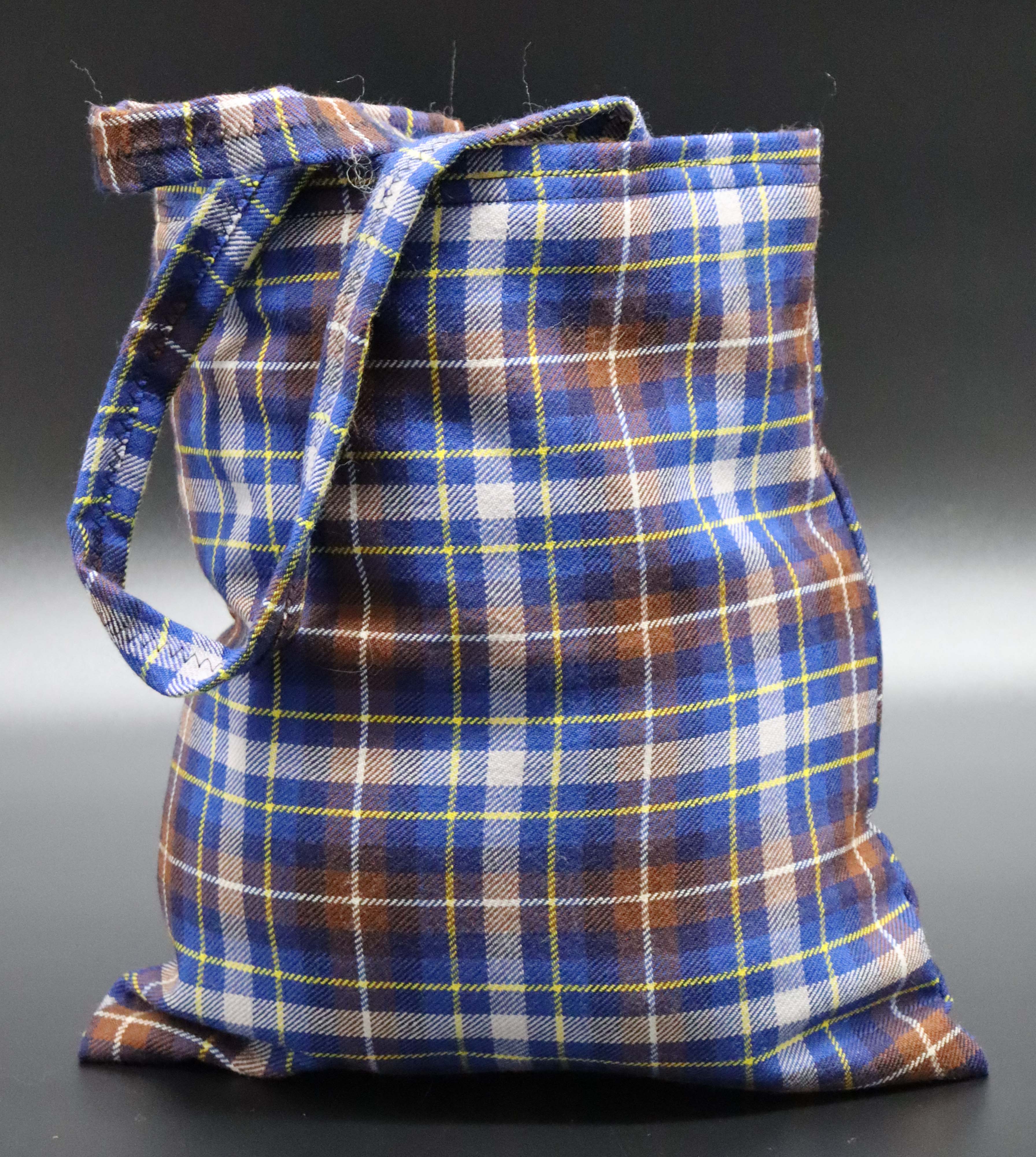 Flannel tote outlet bag